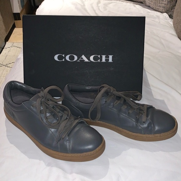 Gently Loved Mens Coach Leather Low Top Shoes - Picture 1 of 11